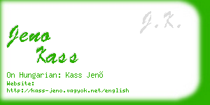 jeno kass business card