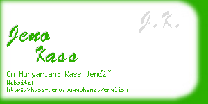 jeno kass business card